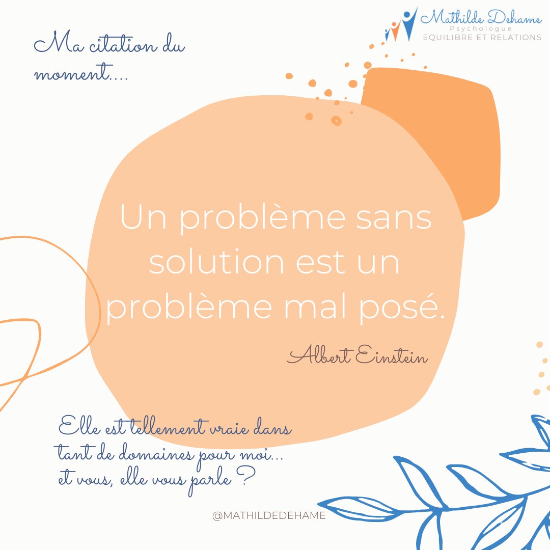 MDehame's tweet photo. Quand nous sommes bloqués dans une #relation, c'est parce que nous regardons le problème depuis notre logique (c'est normal). 

Quand on le pose correctement, à plat, avec tous les éléments du #système, la solution peut émerger...

Et vous, elle vous parle, cette #citation ? https://t.co/mjk3hYQSPT