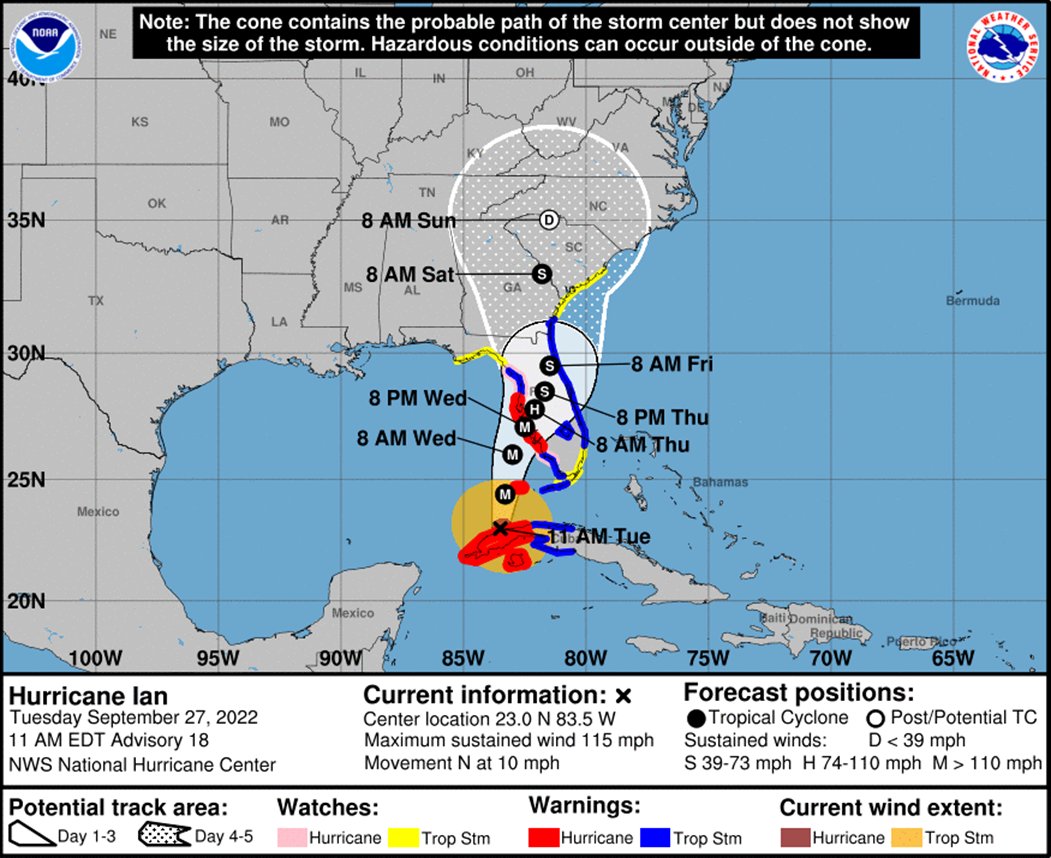 PBCOEM's tweet photo. As of 11:00 a.m., Palm Beach County is under a Tropical Storm Warning.  A Tropical Storm Warning means tropical storm force winds can be expected in the area within the next 36 hours. https://t.co/cdBv0qaHri