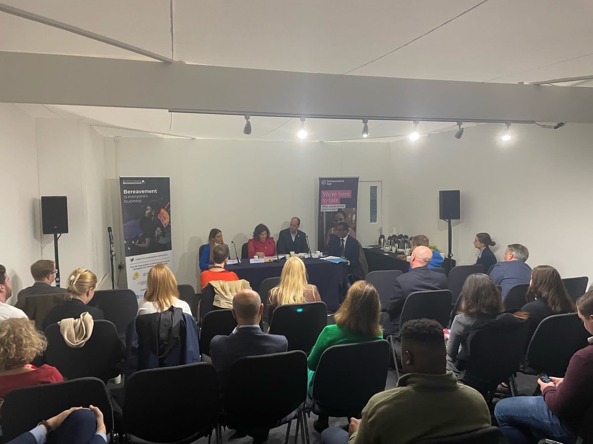 IndependentAge's tweet photo. This afternoon Head of Policy & Influencing @MorganVine_ took part in a vital discussion on improving bereavement support with @theUKCB and @DrRosena.
#grieving #LabConf22 #LabourConference2022 https://t.co/4tKGprDY9J
