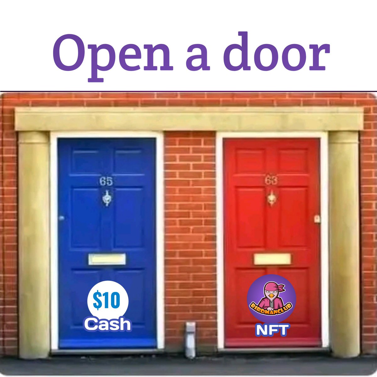 BirdManClub's tweet photo. Which door do you prefer?Comment below 👇to tell me your answer. 

We will give out :

🏆3x whitelist giveaway 

⏰End in 24 hrs

GLHF🌹

#NFTs #NFTCommunity #Etherum #WhitelistGiveaway https://t.co/3qK4McGDHz