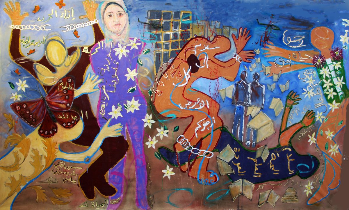 Topographien von Flucht und Vertreibung
Ausstellung von Kunstwerken syrischer und irakischer Flüchtlinge vom 29. September bis 30. November 2022 an der Zentralbibliothek/ Hubland <a href="/Uni_WUE/">Universität Würzburg #UniWürzburg</a> <a href="/AlumniUniWue/">Alumni Uni Würzburg</a> finanziert von <a href="/BritishAcademy_/">The British Academy</a> 
bibliothek.uni-wuerzburg.de/ueber-uns/vera…