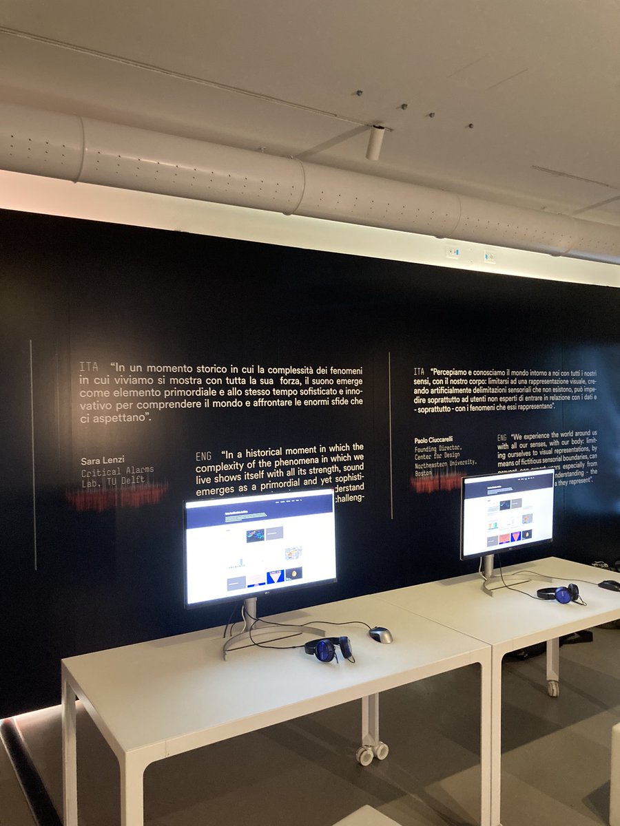 Paolo Ciuccarelli (@pciuccarelli) on Twitter photo Getting ready for Data Sonification at <a href="/meetcenter/">MEET Digital Culture Center</a> w/ @imaginari_es <a href="/ChelidonFrame/">Chelidon Frame</a> @loreleisound <a href="/mikima/">Michele Mauri @mimauri@vis.social</a> <a href="/miriamquick/">Miriam Quick</a> <a href="/duncangeere/">Duncan Geere has left 🔰</a> <a href="/NU_CfD/">Center for Design at CAMD</a> <a href="/NU_CAMD/">Northeastern CAMD</a> Getting ready for Data Sonification at <a href="/meetcenter/">MEET Digital Culture Center</a> w/ @imaginari_es <a href="/ChelidonFrame/">Chelidon Frame</a> @loreleisound <a href="/mikima/">Michele Mauri @mimauri@vis.social</a> <a href="/miriamquick/">Miriam Quick</a> <a href="/duncangeere/">Duncan Geere has left 🔰</a> <a href="/NU_CfD/">Center for Design at CAMD</a> <a href="/NU_CAMD/">Northeastern CAMD</a>
