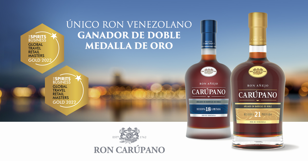 ¡Ron Carúpano el ron venezolano más premiado en The Travel Retail Masters 2022!

Ron Carúpano 18 y Ron Carúpano 21 fueron los grandes galardonados de nuestro portafolio, ambos recibiendo medallas de oro para Venezuela.