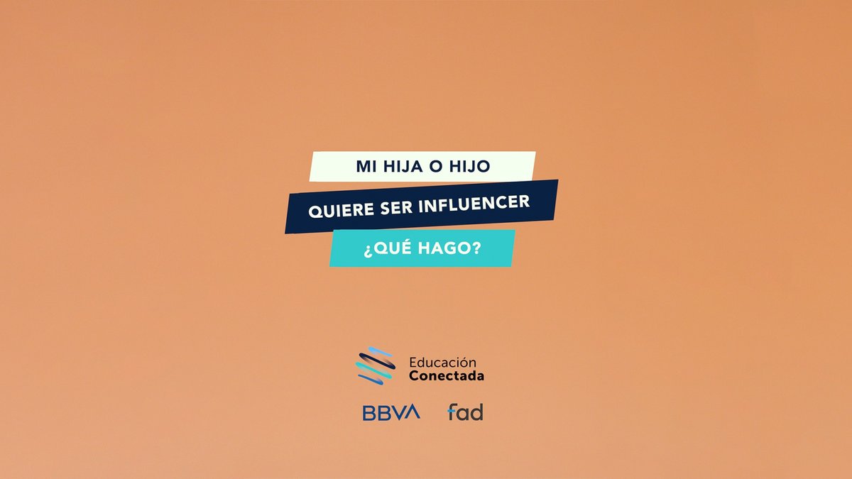 EduConectada's tweet image. ¿Qué son los influencers?
¿Qué puedo hacer si mi hijo o hija quiere serlo?

El mundo de las redes sociales está cada vez más de moda y nuestros hijos pueden sentirse atraídos a ellas. ¿Quieres saber cómo actuar?

Te lo contamos en  #TutorialesEnFamilia
🔗campusfad.org/educacion-cone…