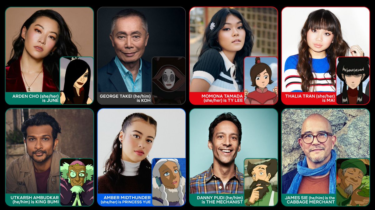Arden Cho, George Takei, Momona Tamada, Thalia Tran, Utkarsh Ambudkar, Amber Midthunder , Danny Pudi, and James Sie have joined the cast of our live-action Avatar: The Last Airbender series!