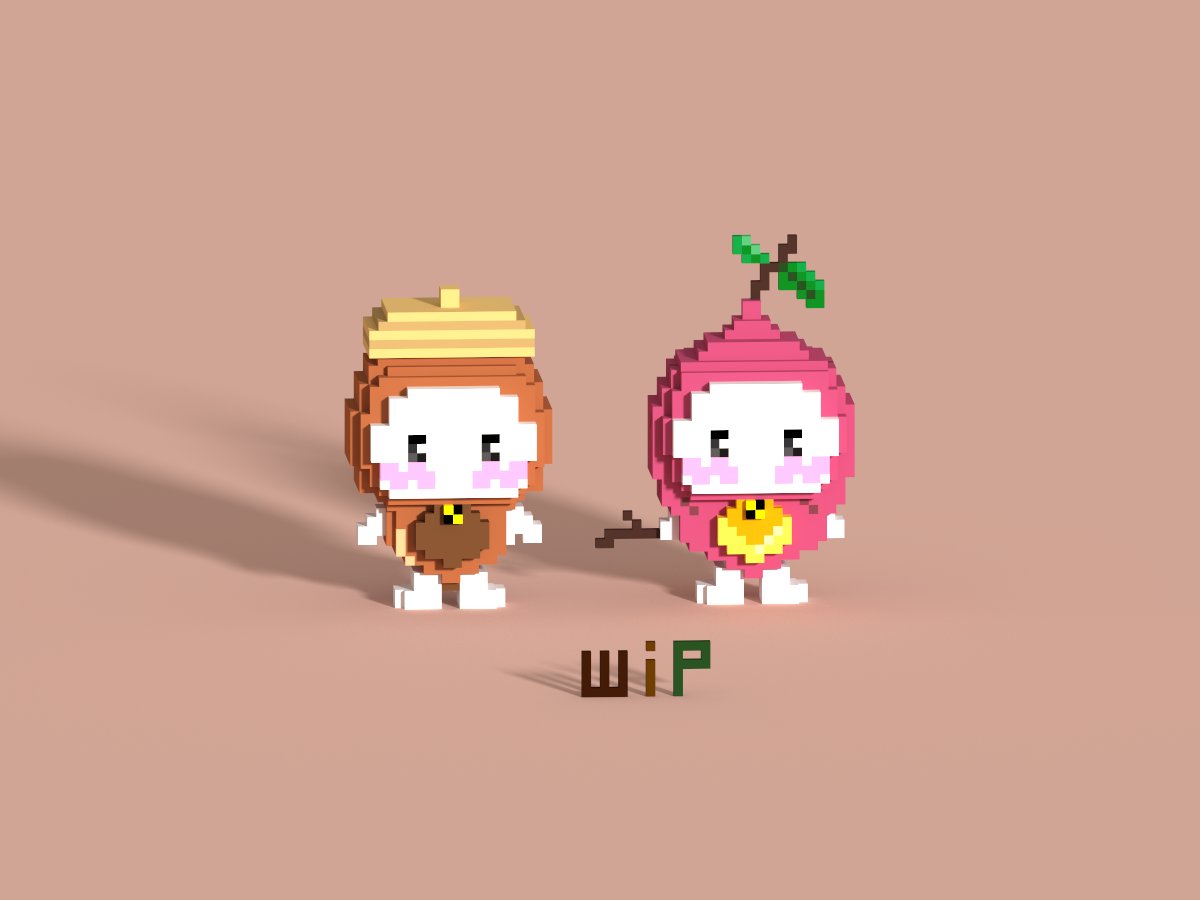 くもーにん☁☺
もう秋の季節ですね！秋と言えば #NFT秋の芸術祭 が近づいてきました！！この子たちを使って作品作りたいなぁ☺️
どんぐりーにんといもーにん🍠
ボクセルでwipする意味ってないよねww