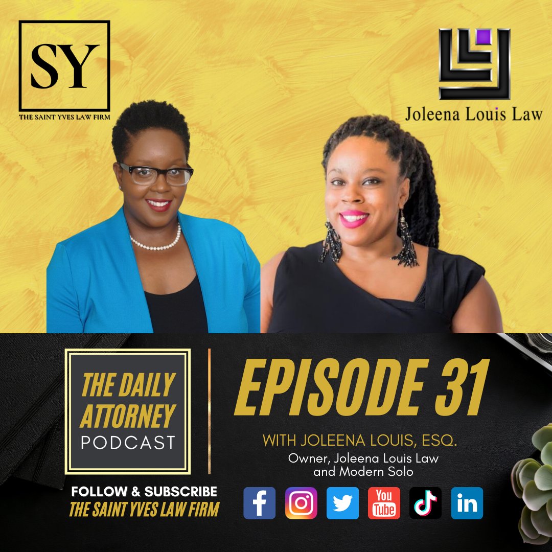 YvesFirm's tweet photo. Please join us in welcoming our next guest Ms. Joleena Pickett Louis. She is the owner of Joleena Louis Law, originally established in New York City in  2013, the firm focuses on divorce &amp; family law. Tune in tomorrow at 1:30 p.m. EST! https://t.co/m4DrPlWxwX