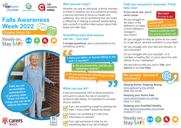 talkolderpeople's tweet photo. Falls are not an inevitable part of growing older, there's lots we can do to reduce our risk of falling including conversations with families and friends about the action we can take to prevent a fall. Read the Commissioner’s statement: https://t.co/q2aHnYBuyo #FallsAwareness2022 https://t.co/A0XxJKSaBr