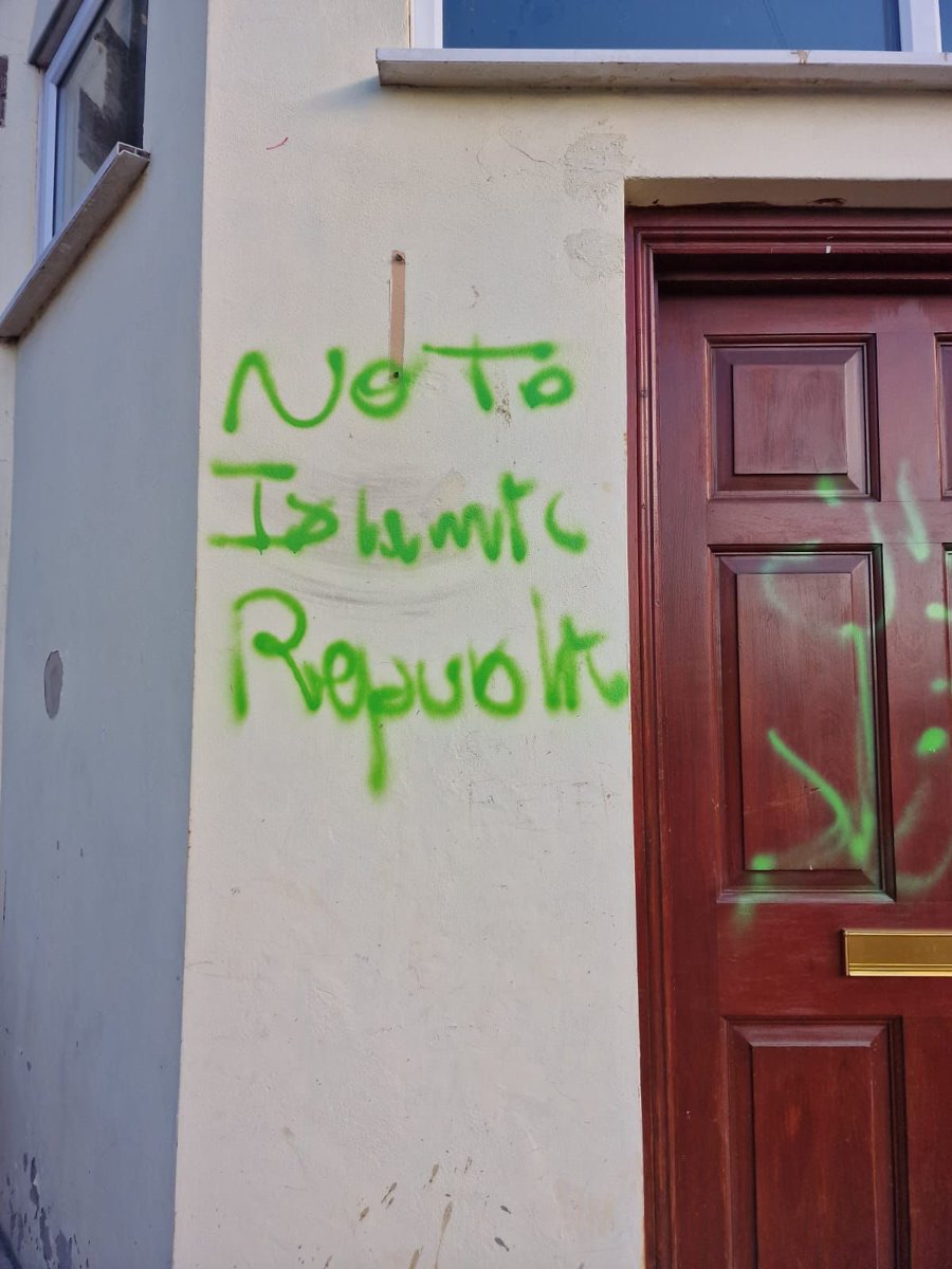 defendingshia's tweet photo. Hussainia Bristol uk attacked #shia https://t.co/cZeN9ZsRT3