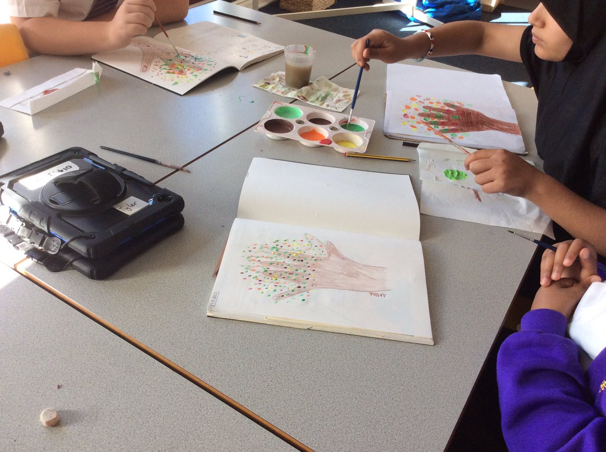 KingsleyLpool's tweet photo. #Class6P enjoyed using pointillism to create trees in art this afternoon. #KingsleyArt @Class6P π³ππ https://t.co/SjFBvOZTAr