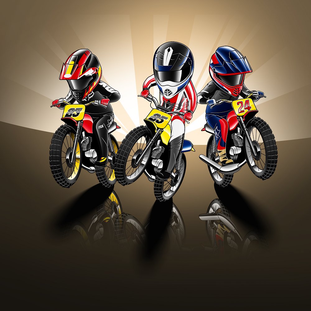 TunerCartoons's tweet photo. #customdrawings #BMX #motocross #motorcycles #tunercartoons  A great memory for young bikers captured by our talented artists. https://t.co/RUi70U9In6
