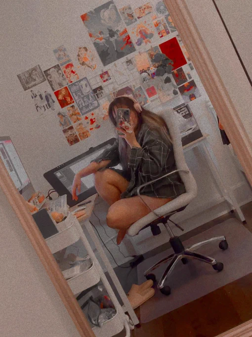 new mirror ft. wfh outfit uwu 