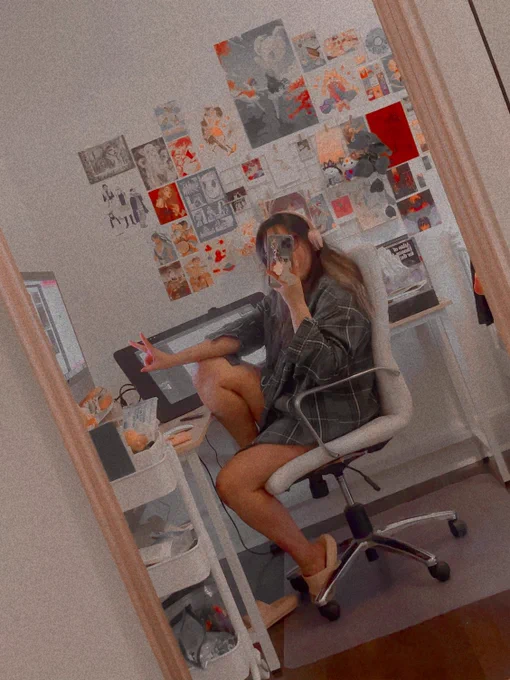 new mirror ft. wfh outfit uwu 