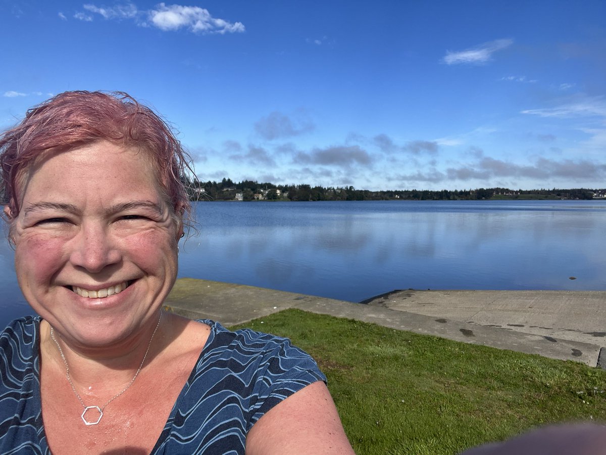 lizgoingon's tweet photo. Look at my happy post swim grin!! Lovely lake in Yarmouth, Nova Scotia. https://t.co/JRvzdq8Q9l