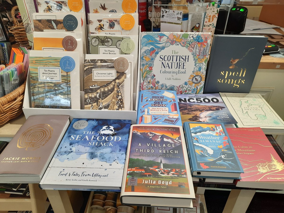 UllapoolB's tweet photo. A glimpse inside @UllapoolB with scores of fantastic new books arriving daily. Including @Lochlomonden #BlueScotland @malachytallack  @LiljaSigur @Jenni_Fagan @gavinfranc @doug_johnstone @DinahJefferies and bestselling authors @johnmac201 @Seafood_shack1 and @SGMacleanauthor https://t.co/039eoPj3jt