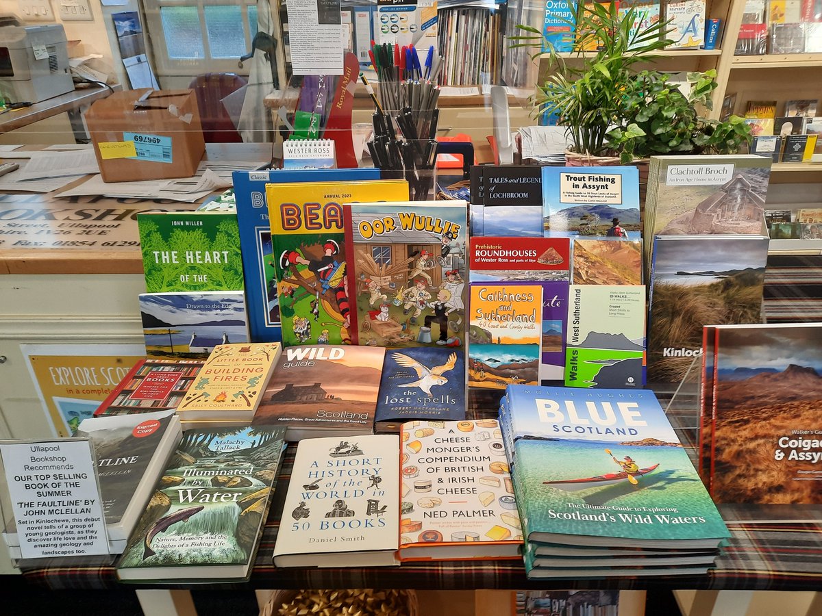 UllapoolB's tweet photo. A glimpse inside @UllapoolB with scores of fantastic new books arriving daily. Including @Lochlomonden #BlueScotland @malachytallack  @LiljaSigur @Jenni_Fagan @gavinfranc @doug_johnstone @DinahJefferies and bestselling authors @johnmac201 @Seafood_shack1 and @SGMacleanauthor https://t.co/039eoPj3jt