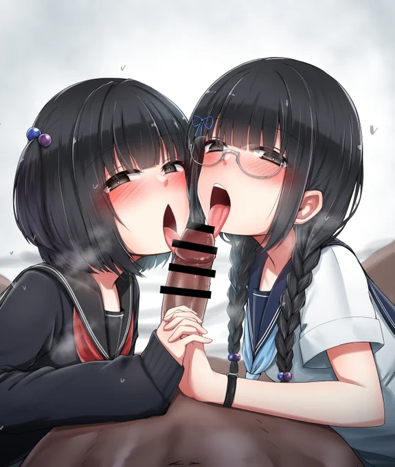 Skeb依頼で描かせていただいた「分身syちゃんsによるダブルフェラ絵」ですご依頼主より「小夜ちゃんなら容易に分身できることでしょう」と言われ、納得と同時に爆笑したので描きました10枚くらいの差分は↓にリンク貼っておきます 