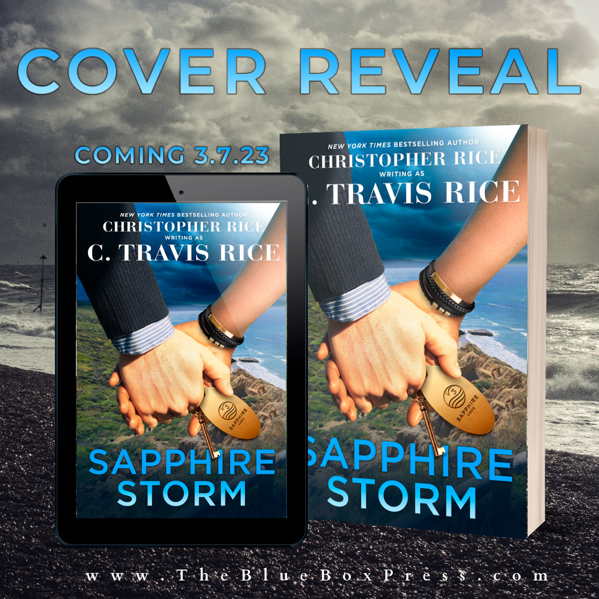 chrisricewriter's tweet photo. COVER REVEAL. The next installment in my steamy, emotional gay romance series as #CTravisRice.  
🏳️‍🌈🌴👨‍❤️‍👨
*Age gap
*Enemies to lovers
*Hotel balcony loving
*Passionate paragliding
it's all on offer in *SAPPHIRE STORM*, out March 2023, up for pre-order now. https://t.co/ZoMLG927uM https://t.co/ZIEIfydSk5