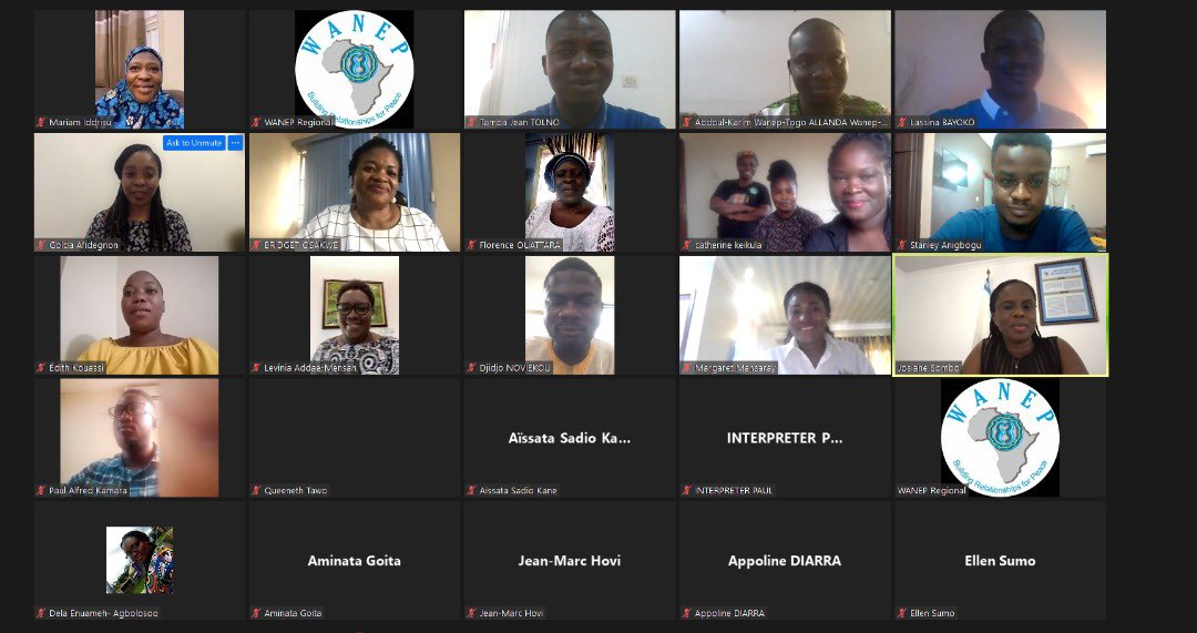 WANEP_Regional's tweet photo. Such an interactive session we had today! Recommendations from today’s session will feed into tomorrow’s main session as contributions by the #youth to address the issue of #climatechange. 
📸Group picture of participants⤵️ https://t.co/oSaCO7YOvU