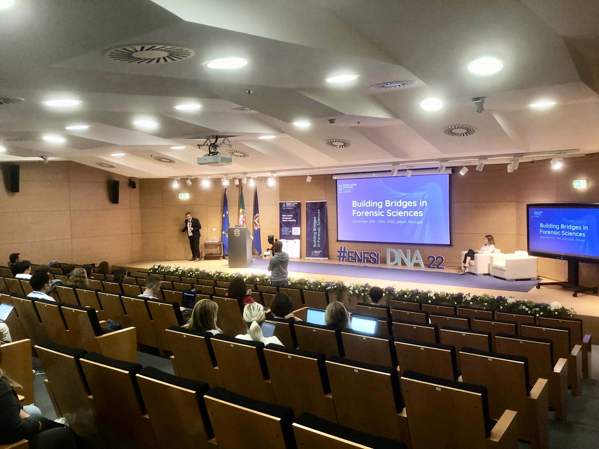 EnfsiDNA22's tweet photo. The first day of #ENFSIDNA22! is over! Are you ready for day 2? 

🚨 Don't forget the Welcome Drink now at 6pm at Lisbon Comedy Club!

#forensicscience #ENFSIDNA22 #science #DNA #research #ENFSI #EDNAP #codis #forensicscience #CSI https://t.co/ZhqlllNhb8