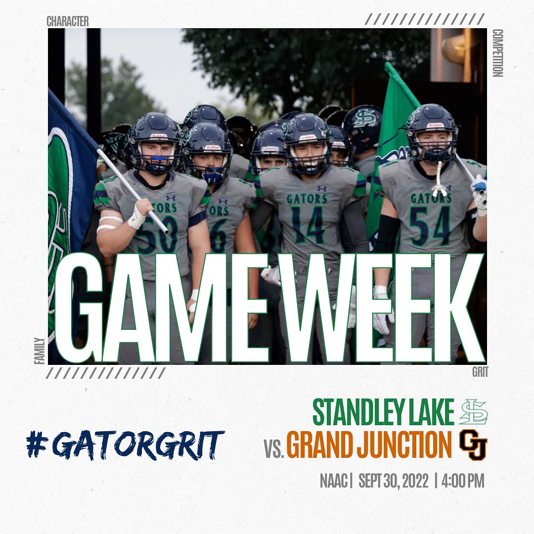 Week 6! Gators take on Grand Junction at home. Let’s Pack the NAAC Gator Nation!

#gatorGRIT