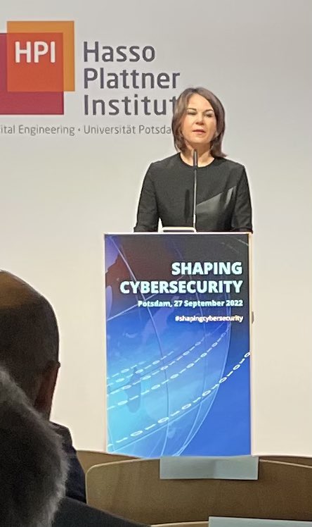 Rich and interesting conference in Potsdam on #shapingcybersecurity where German Minister Annalena Baerbock of Foreign Affairs stated that ‘cybersecurity is human security is our security’. Thanks to <a href="/GERonCyber/">German Cyber Ambassador</a>