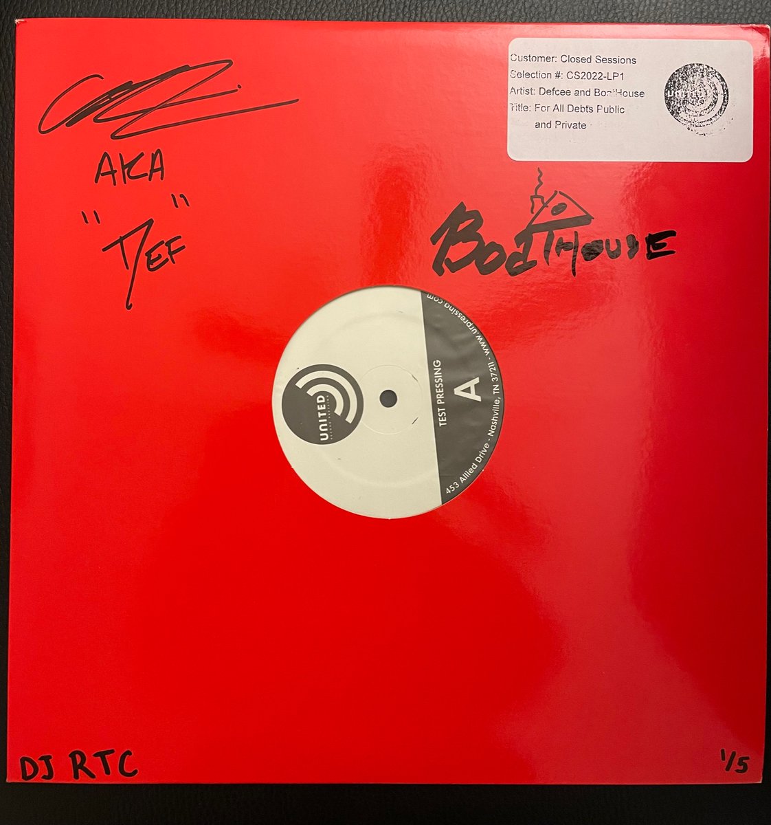 Test Pressing Tuesday - new and very limited test pressings from Defcee and BoatHouse, Kipp Stone, Jack Larsen, and Kweku Collins available + shipping now. closedsessions.com/store?category…