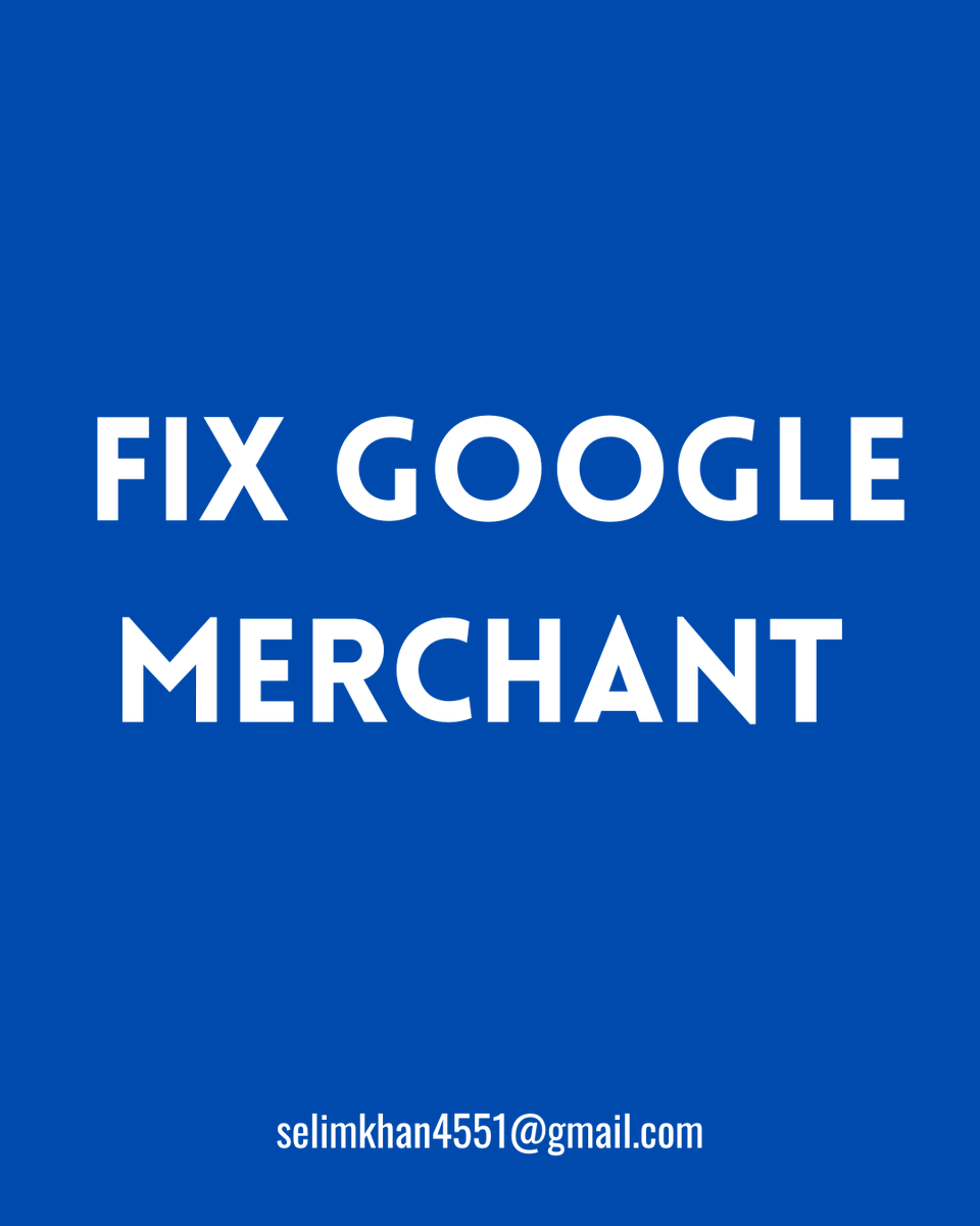 fix google merchant suspension issue, fix misrepresentation and re-active
For further details:- bit.ly/3cLdaAe
WhatsApp:- 0601151760365
#fixgooglemerchant #fixgmc #merchantservices # #google #shoppingads #googleshoppingads #gmcreactive #gmcaproved #fixgmcerror