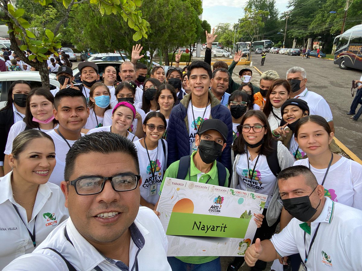 Delegación de CECyTE Nayarit, listos para su participación en el Festival Nacional de Arte y Cultura de los CECyTEs 2022, con sede en Villahermosa, Tabasco, del 27 al 30 de septiembre ¡el mayor de los éxitos!

#SomosCECyTE