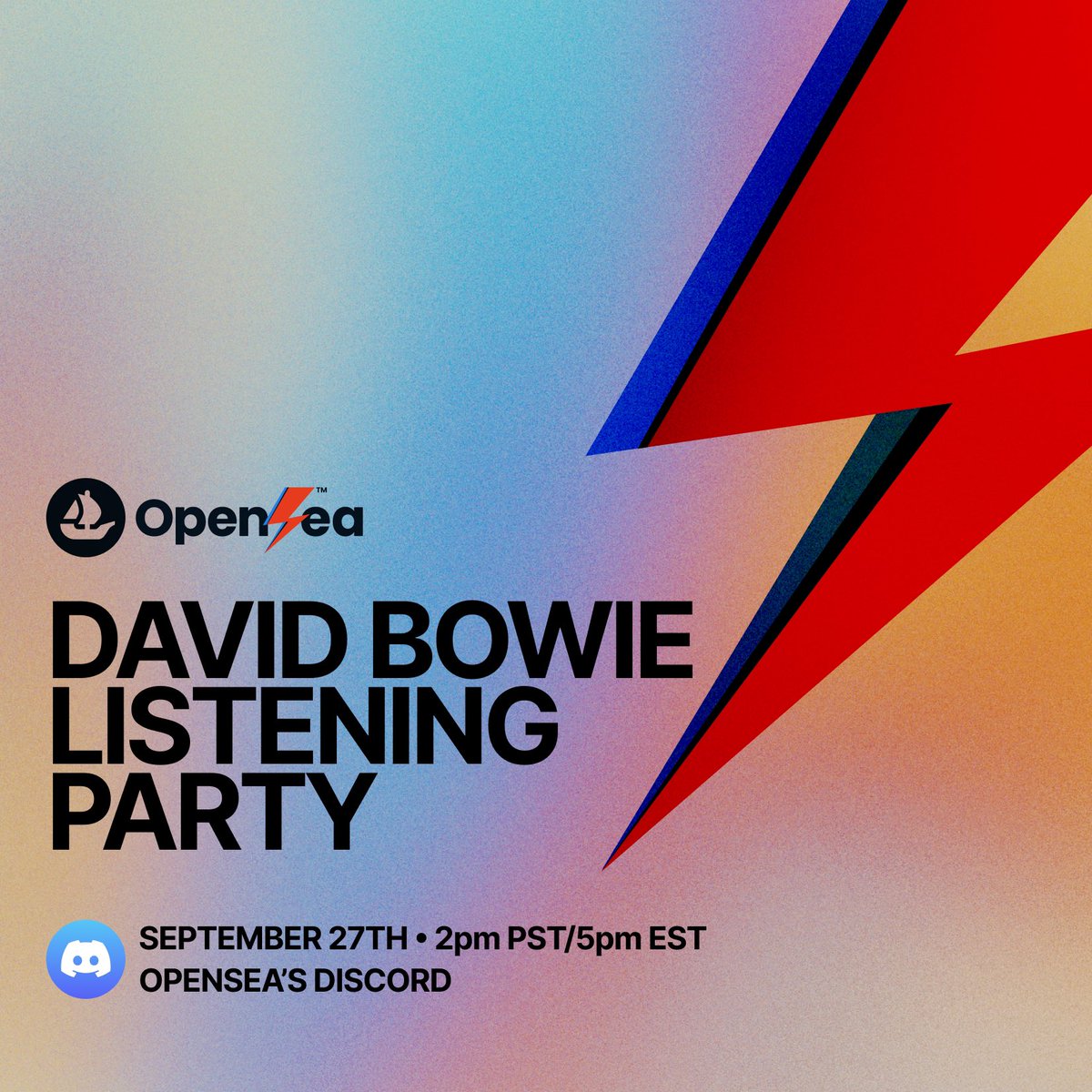 Followed by a David Bowie Listening party on our Discord at 2pm PST / 5pm EST!
discord.gg/opensea?event=…