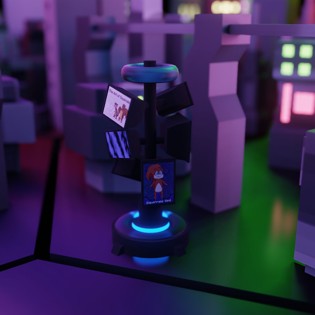 StudioMerkas's tweet photo. Todays 3D asset is noisy, bright and will definitely grab your attention. An advertisement tower!
Squirrels seem to be trending in this dystopia made by @Furykazu right now.

_
#dystopia #3dart #3dartist #blender #b3d #cgiart #cybervibe #cyberpunk #gamedesign #neon #digitalart https://t.co/spjnGy3oMI