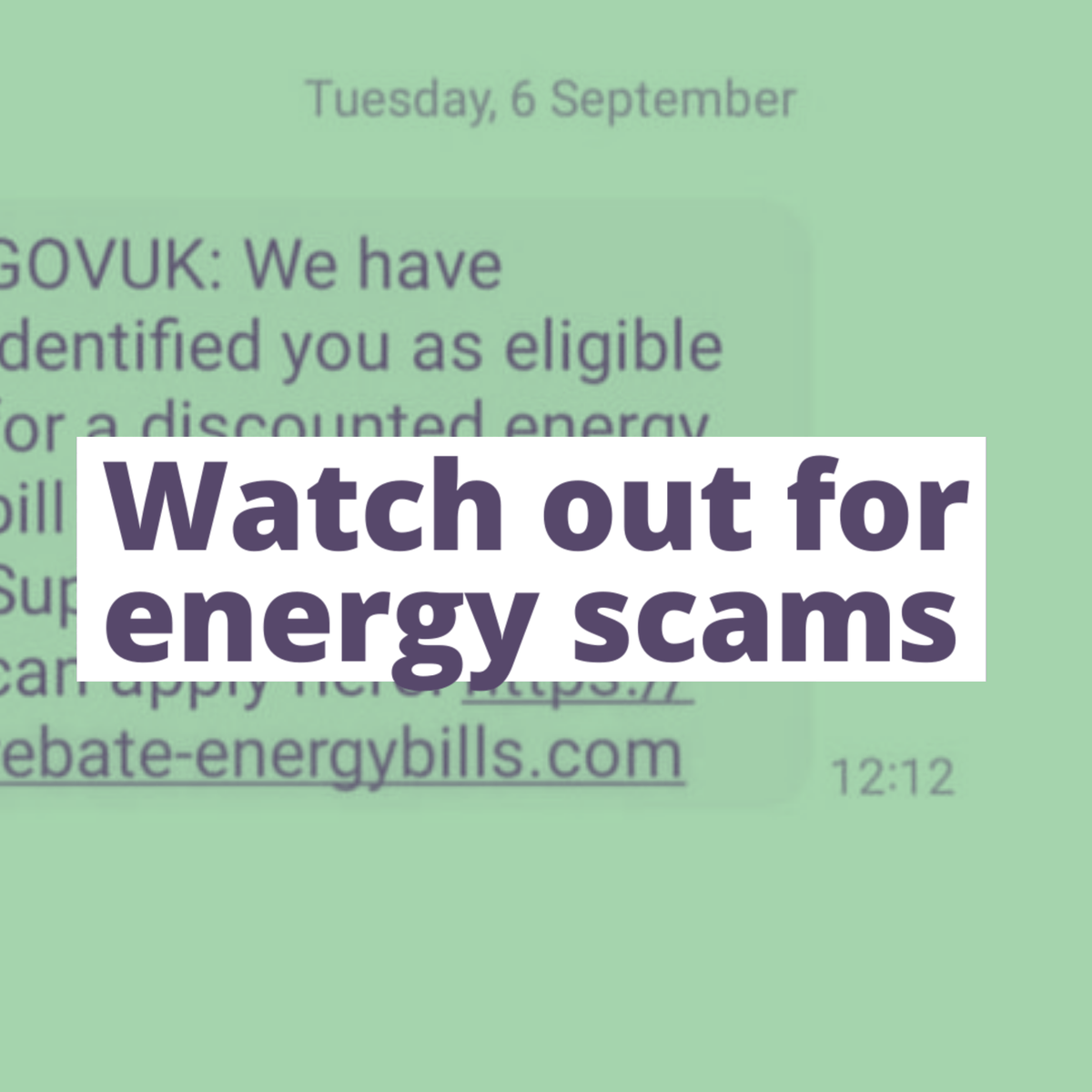 CitizensAdvice's tweet photo. Don't let scammers prey on your worries about energy bills. 

⚠️ Look out for #EnergyScams, especially about the Energy Bill Support scheme
❌ You won't need to apply or give any personal details to get the £400 discount 
https://t.co/2TCPulroMI https://t.co/cBoE4RWMJp