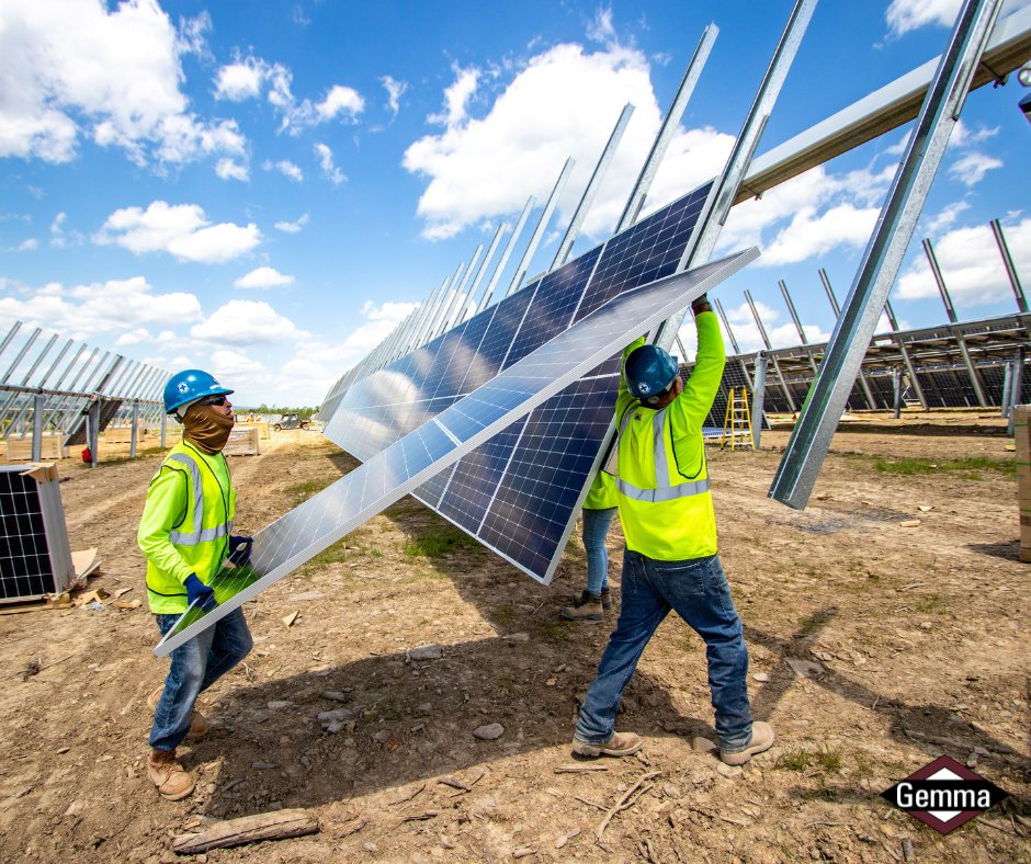 gemmapwr's tweet photo. This is just one of the 230,000 panels that #GemmaPowerSystems is installing at @CPVEnergy's Maple Hill Solar project in Portage, Pennsylvania. 

#Gemma #CPV #Solar #MapleHillSolar #Renewable #SolarPanel #EPC #Contractor https://t.co/15seyPuSgJ