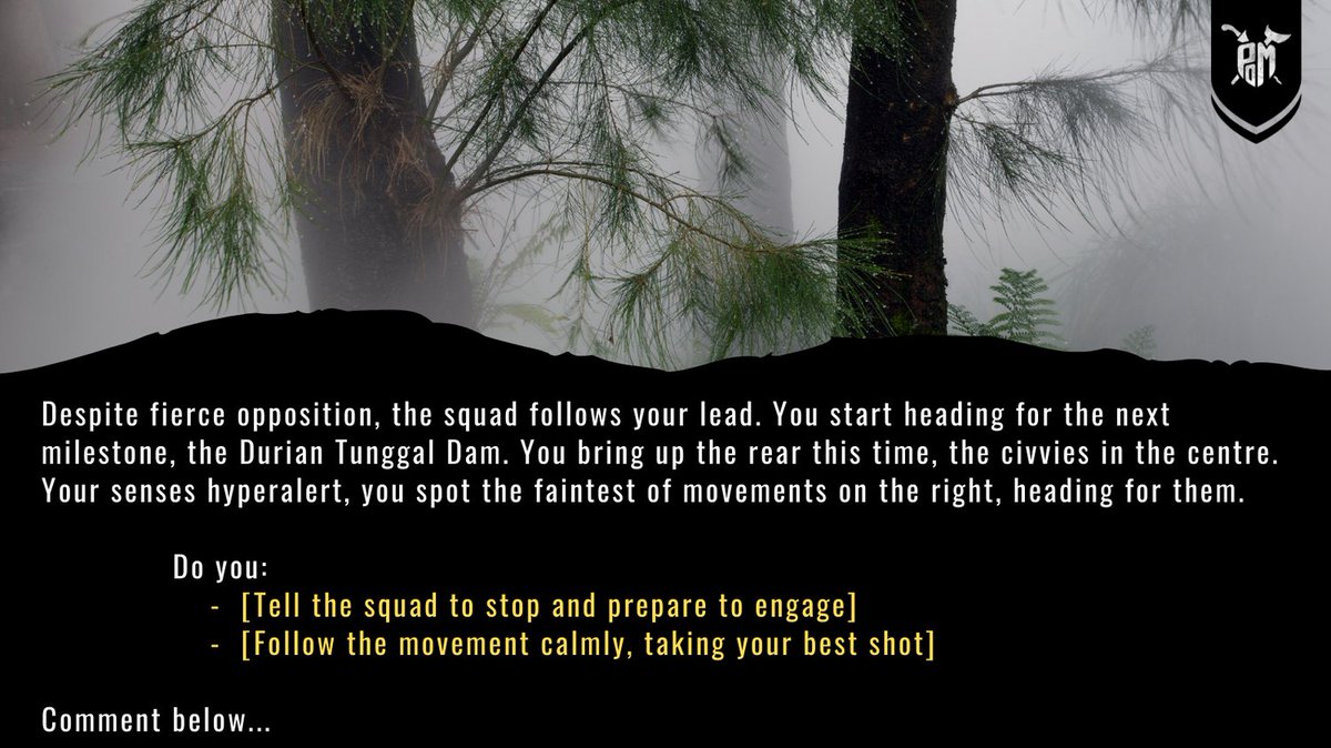 [Heads or Tails - Act 1, Chapter 1, Part 11]

You march on, the mission coming first above all else. The honourable choice. The wise choice? Time will tell.

Switch on🔔to see your actions play out. 

#PoMHeadsOrTails #WeAreTheProtectors #NFTProject #NFTStorytelling