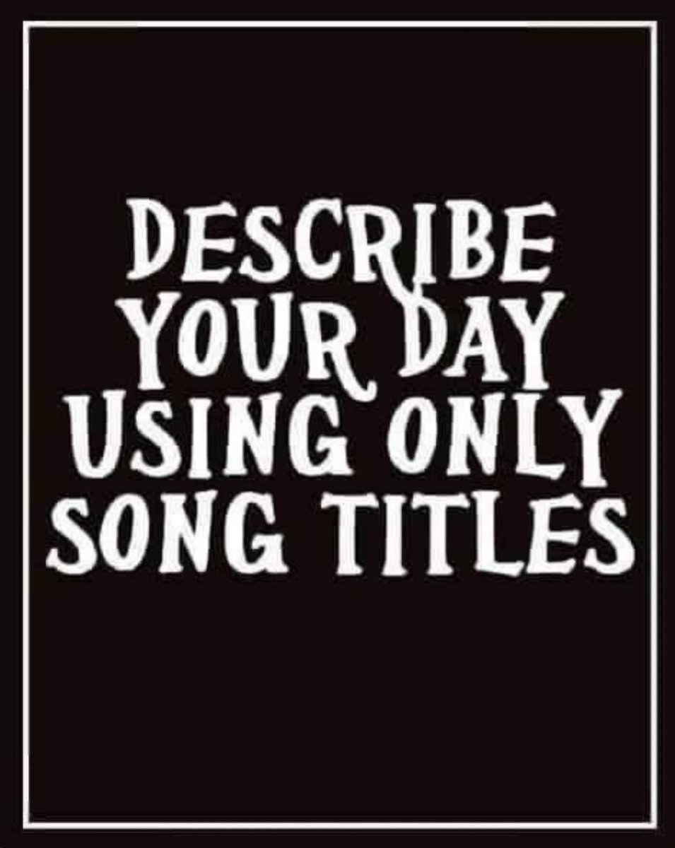 bridgetNsusie's tweet photo. #TuesdayTunesday
Describe your day using only song titles.
#KindnessStartsWithASmile #TheBridgetLisaNSusieShow #TBLASS https://t.co/I4NhSxP4cs