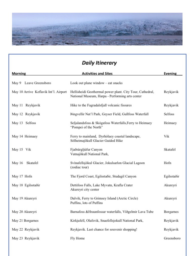 GES_UNCG's tweet photo. The 2023 summer trip experience will travel to Iceland for 14 days🇮🇸 Join us in Iceland to explore all the dramatic great massive landscapes and natures!  Great opportunity OPEN TO ALL MAJORS!🌋

#summerfieldtrip #iceland @UNCG @GES_UNCG https://t.co/AtI1Xk6sPp