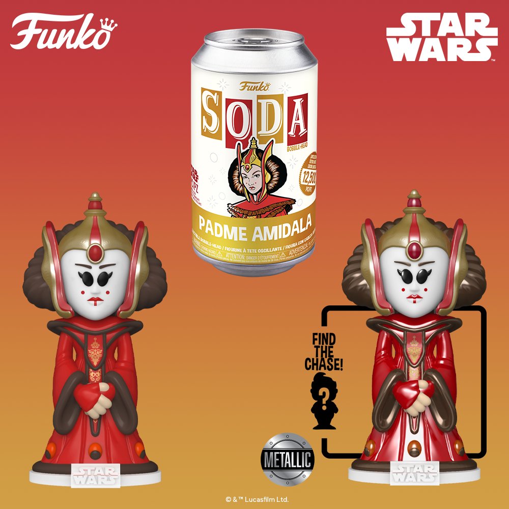 Coming soon: Funko Vinyl SODA: STAR WARS™ - Padme™ with metallic CHASE. Pre-order for your collection today! bit.ly/3re5w52 #Funko #FunkoSODA