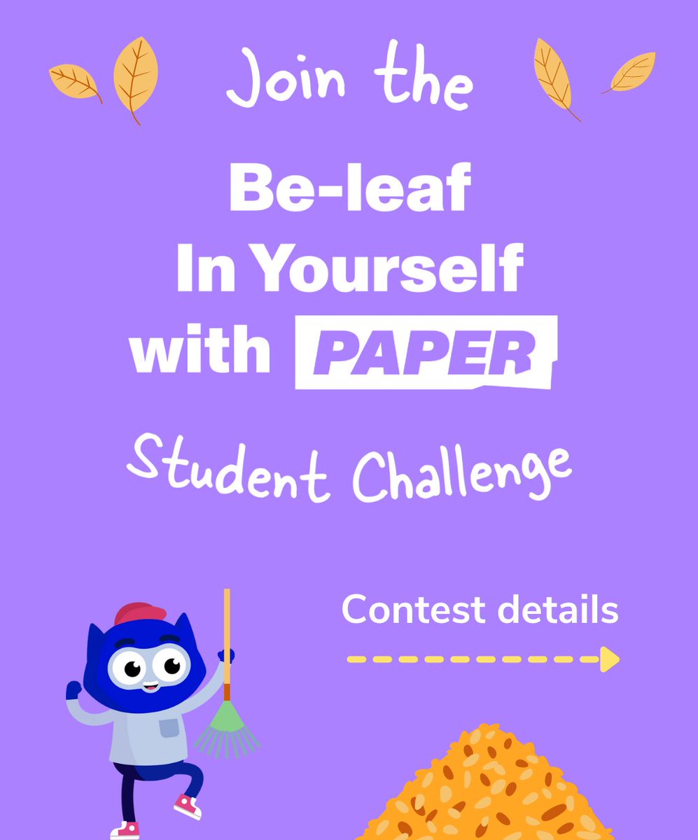 redcreekcsd's tweet photo. This October our school is competing for a top 10 spot in @paperlearningโs Be-leaf In Yourself Challenge ๐for a chance to win some awesome prizes for our students! ๐ฅณ #RAMSPROUD
Learn how your student can help us take 1st place ๐: https://t.co/iDDwBF0Y43 https://t.co/rY8kHT1VBO
