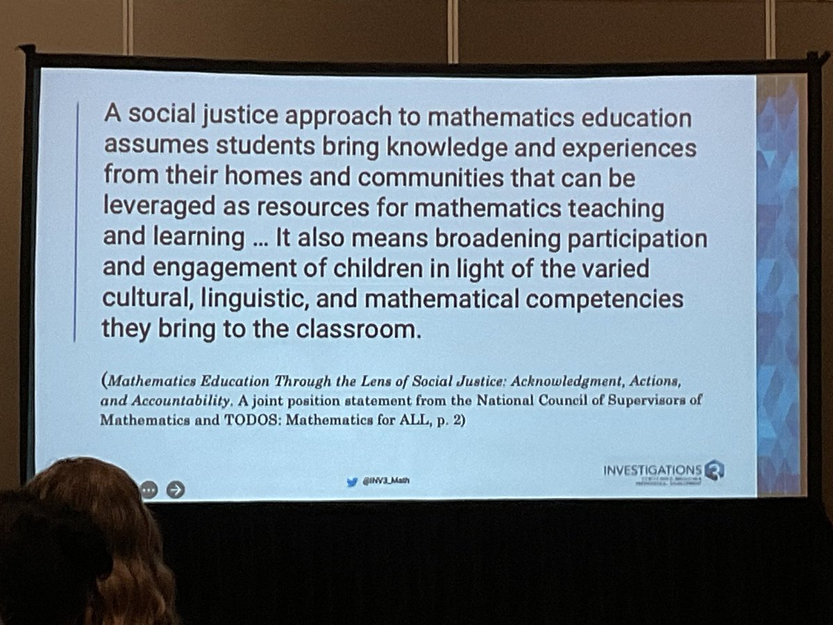 Definitely going to explore this framework for Using #Mathematics #Curriculum to reflect on #Equitable #Teaching and #Learning further. @Inv3_Math @MathEdLeaders #NCSM22 #NCSM54