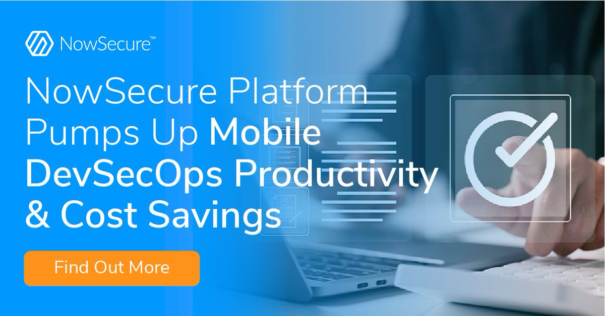 NowSecureMobile's tweet photo. 🚀 Boost your #DevSecOps productivity and cost savings with our NEW NowSecure Platform release:
✅ New UX speeds workflows
✅ Policy Engine to test for #security standards
✅ Guided Testing (hybrid automated testing + expert guidance)
https://t.co/asf0zlFAuh https://t.co/RDv2f72Zf5