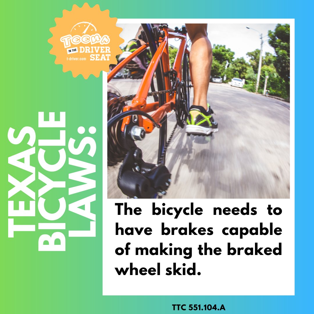 YouthWalkBike's tweet photo. Remember that the brakes on our bicycles need to be in working condition in order to #BikeSafe 👀🚲 It's the law! https://t.co/F5H1ybHe73