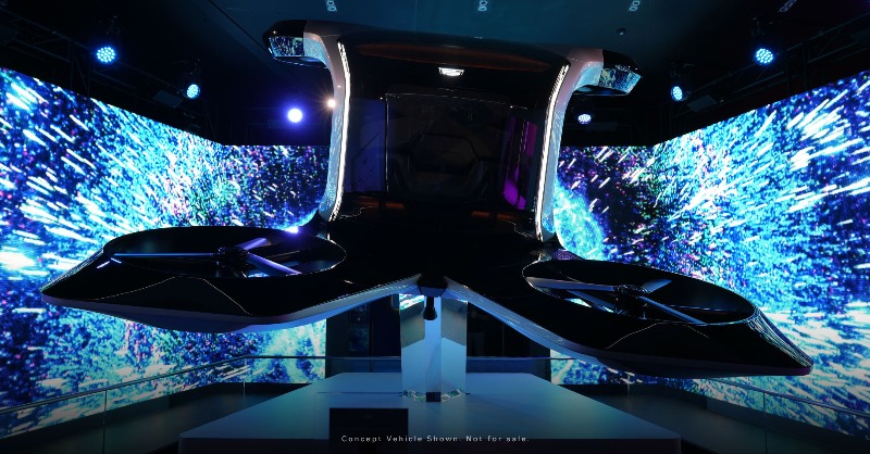 Cadillac's tweet photo. Immerse yourself in an all-electric future at our latest pop-up at The Americana at Brand in Glendale, CA. Visit to experience the all-electric LYRIQ, firsthand, while imagining the future of mobility with the concept PersonalSpace AV. #BeIconic #LYRIQ