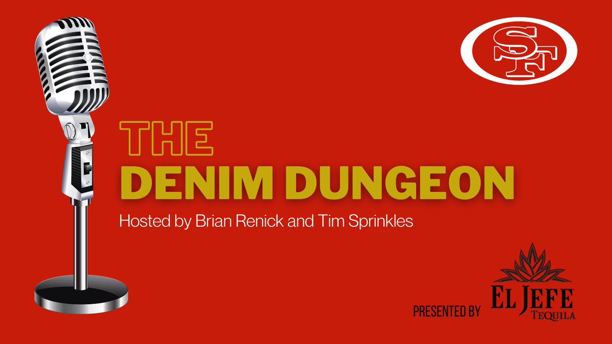 DenimDungeon's tweet photo. 🚨 NEW EPISODE ALERT! 🚨

The Debacle in Denver

@brenick77 and @TimSprinkles discuss the offensive 49ers offense in the 11-10 Week 3 loss to the Denver Broncos

Presented by @eljefetequila
#49wz

🍎 https://t.co/GLbnQEY4SB
🟢 https://t.co/e27goWcEQL
YT https://t.co/ekr854fdNh https://t.co/u8OMHh2UKh