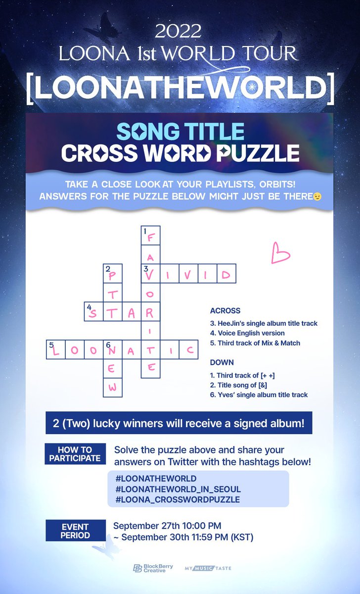 Linasrain's tweet photo. @_mymusictaste #LOONATHEWORLD #LOONATHEWORLD_IN_SEOUL
#LOONA_CROSSWORDPUZZLE https://t.co/mHKSEesh9W
