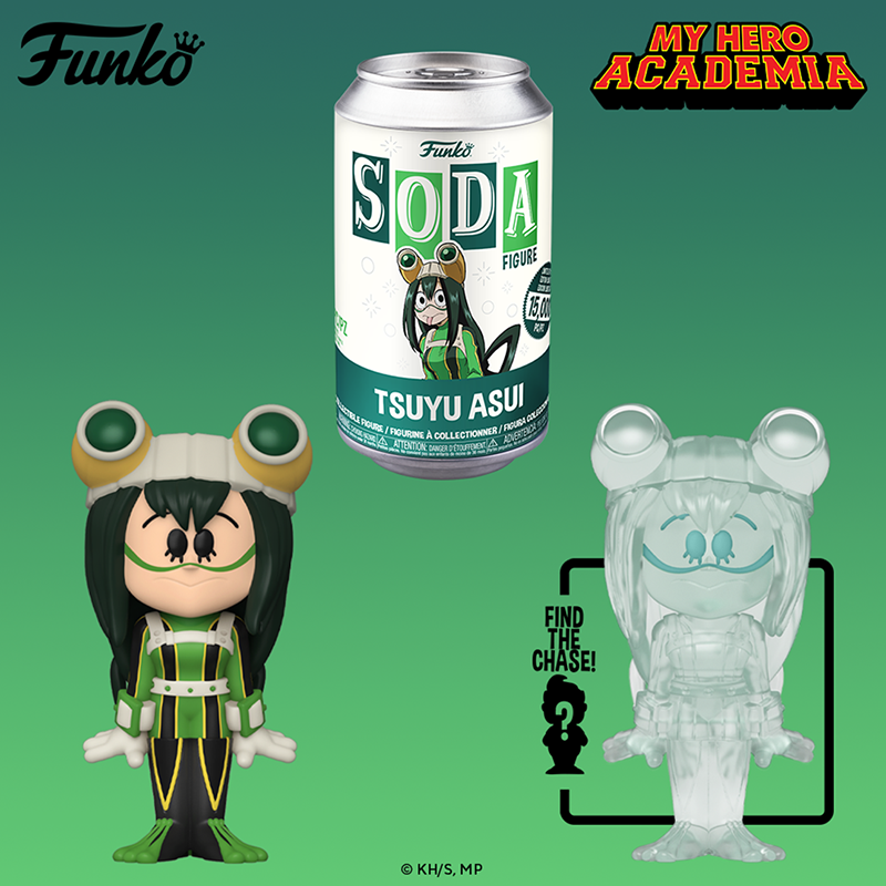 Coming soon: Funko Vinyl SODA: My Hero Academia - Tsuyu with translucent CHASE. Pre-order for your collection today! bit.ly/3Skc4Lr #Funko #FunkoSODA #MHA