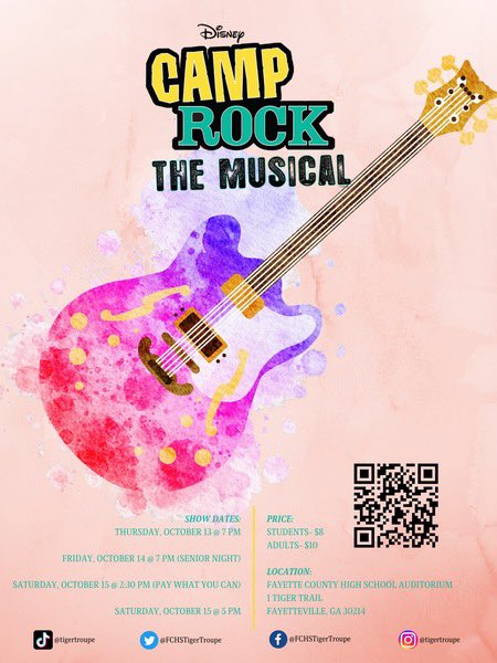 FCHS Tiger Troupe (@fchstigertroupe) on Twitter photo ITS TIME TO ROCK!! Our One Act Musical, Disney’s Camp Rock will be on stage from October 13th to October 15th! Bring all your friends and family to see these campers rock harder than they ever have before Can’t wait for you to see all the hard work put into the show! <a href="/FCHSTigers/">FCHS Tigers</a> ITS TIME TO ROCK!! Our One Act Musical, Disney’s Camp Rock will be on stage from October 13th to October 15th! Bring all your friends and family to see these campers rock harder than they ever have before Can’t wait for you to see all the hard work put into the show! <a href="/FCHSTigers/">FCHS Tigers</a>