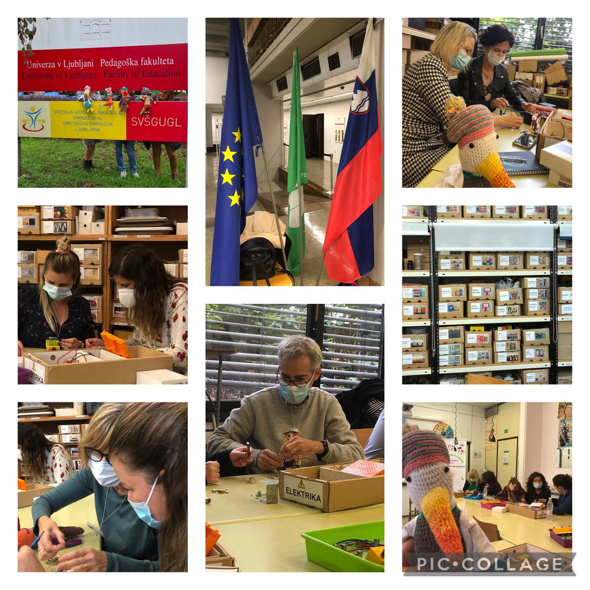 Inventors_move's tweet photo. In the morning of our first training day in Slovenia, we went to the Faculty of Pedagogy, where we had an inspiring workshop by @Jerneja Pavlin about electricity and magnetism. #steam #kcdehobbit @atoscholenkring @colegiodoave https://t.co/BjPhqdBF2l