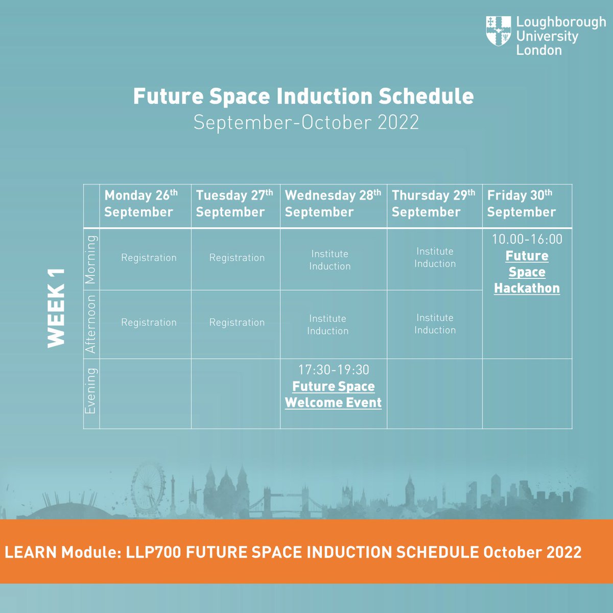 lborolondon's tweet photo. The Future Space team are here to help you to connect to your future!✨ Click the link below to sign up to the events and activities the team have lined up for Induction. You don’t want to miss it.🙌
Sign up today: https://t.co/QQYTdrkCwG https://t.co/pbB6frh8B9