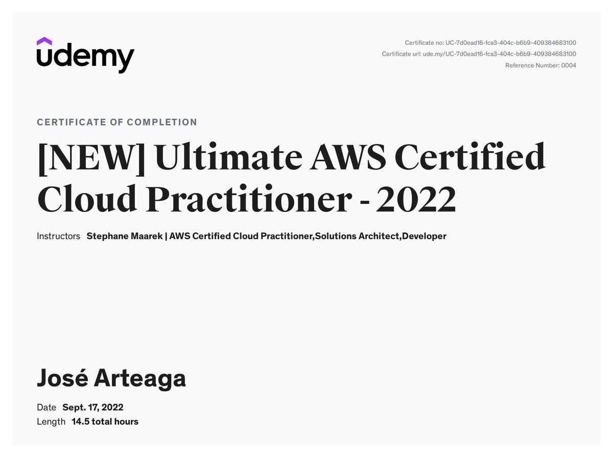 JHArteaga's tweet photo. Ready to take it! 

@StephaneMaarek what a great course to prepare for this certification exam! Can't recommend it enough. https://t.co/hGw7FvhPUz