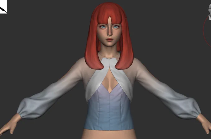 Progress on Nilou, still very earlyI'm really liking how she's coming out! #3dart #nilou #genshinimpact 